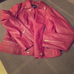 Never been worn Burgundy leather jacket